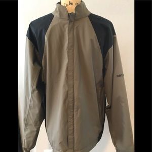 Footjoy dryjoys rain golf jacket tan navy, Medium